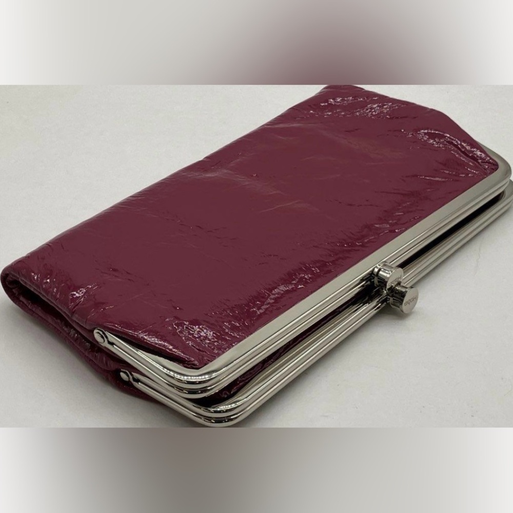 HOBO Glossy Maroon Wallet